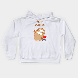 Grill Master Summer Cookout Sloth Kids Hoodie